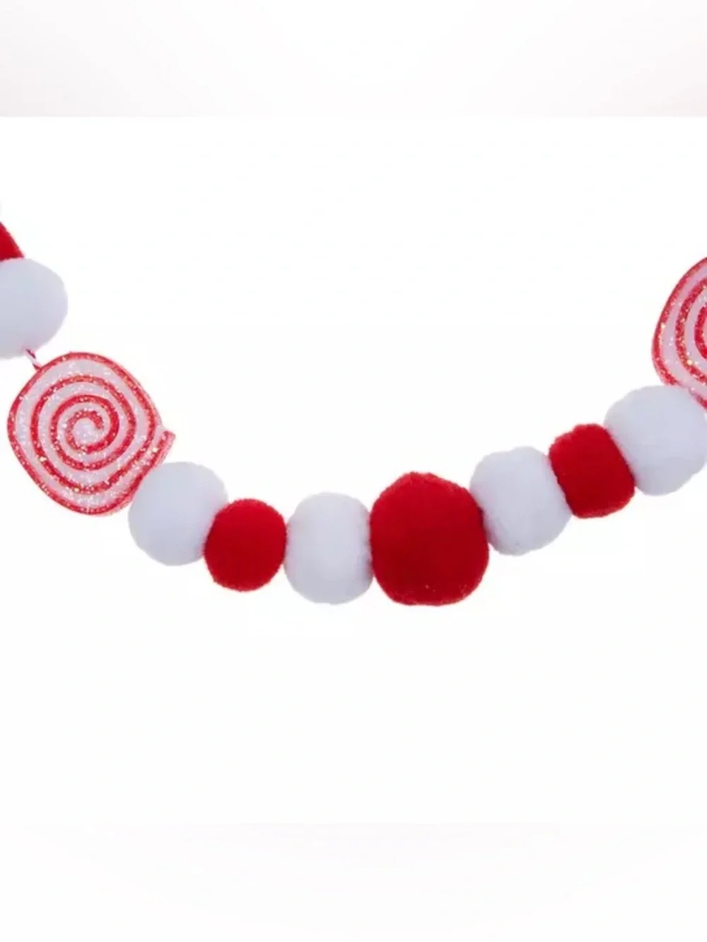 (2) Peppermint Candy & Pom Pom Garland